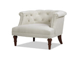 Katherine Tufted Accent Chair Sand Beige Polyester B2719P364404