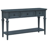 ZUN TREXM Classic Retro Style Console Table with Three Top Drawers and Open Style Bottom Shelf, Easy WF199599AAM