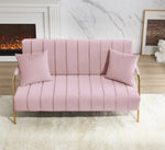 ZUN [New Design] Modern and comfortable beige Australian cashmere fabric sofa, comfortable loveseat with W2272P143271