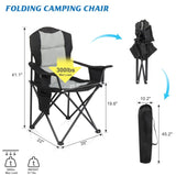 ZUN 35*22*41in Camping Chair Fishing Chair Folding Chair Black Gray 29352425