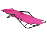 Portable Dual Purposes Extendable Folding Reclining Chair Pink 14453028