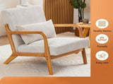 Mid-Century Modern Accent Chair, Arm Chair Living Room Chairs Pillow Upholstered Reading Chair 71635608