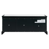 ZUN Storage Bench with 2 Drawers and 2 Cabinets, Shoe Bench with Removable Cushion for Living Room, 52471490