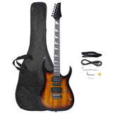 Novice Entry Level 170 Electric Guitar HSH Pickup Bag Strap Paddle Rocker Cable Wrench Tool Sunset 44135945