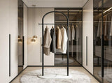 Clothing Rack, Golden Metal Freestanding Heavy Duty Clothes Rack with Marble Base, Multipurpose 92473951
