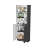 ZUN Sutton 2-Door Bookcase, Storage with Multi-Level Shelves and Double Door Design B128P176171