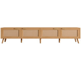 70inch Modern TV Stand with Rattan Doors for TVs up to 80", Media Console with Storage Space & Cable 42043757