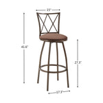 ZUN 2 Piece Bar Stools, Bar Chairs, Brown Bar Stools,Country Style Industrial,Easy to Assemble, with W2167P168730