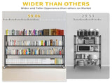 4-tier, adjustable shelf spacing, with adjustable feet and wheels, iron display stand, 150*60*192cm, 26867102