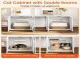 Hidden Cat Litter Box Cabinet, Privacy Enclosure Cat House TV Stand/Side Table, 310LBS Tabletop 29950185