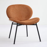 Mid-Century Modern Shell Chair Single Side Chair Tripod,Orange fabric Lounge Chair in Walnut Finish W1143P214258