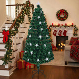 6FT Christmas Tree Large Stars Pre-lit Fiber Optic Artificial Plant Tree Color Changing Lights 96626423