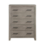 ZUN Modern Sleek Gray Finish 5-Drawers Chest Durable Wooden Bedroom Furniture 1pc B011P243644