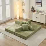 Comfy Convertible Folding Mattress Couch, Floor Bed, Chenille Floor with Armrest, Floor W1143P330251