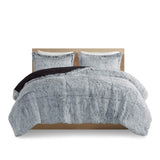 King/Cal King Shaggy Long Fur Comforter Mini Set B035129363