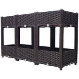 Planter Raised Beds - Elevated Planter Garden Box with Drainage Plug Raised Garden Beds for W465P187505