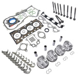 Engine Pistons Head Gaskets Bearing Kit Replacement for Audi Volkswagen Jetta 1.4 TSI EA111 90030731