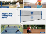 10ft Multi-Sport Net Set - Adjustable Height , Badminton/Volleyball/Pickleball/Tennis Use 08657059