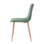 ZUN Indoor green velvet dining chair, modern kitchen dining chair backrest, upholstered side chair W210P184209