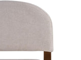 26'' Height Light Gray Fabric & Walnut Rubberwood Bar Stool, Adjustable Floor Leveler, Spacious N780P394271G