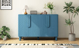 TREXM 4-Door Buffet Cabinet with Storage, Wood Sideboard Cabinet with Unique Arc Handles and N715P264916M