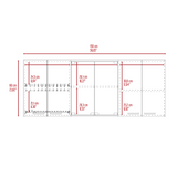 Wall Cabinet 24" H, four Doors, with internal Shelves and internal plate and glass organizer, B097133119