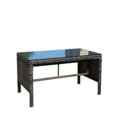 Outdoor patio Furniture 1 Coffee Table with clear tempered glass W20966895