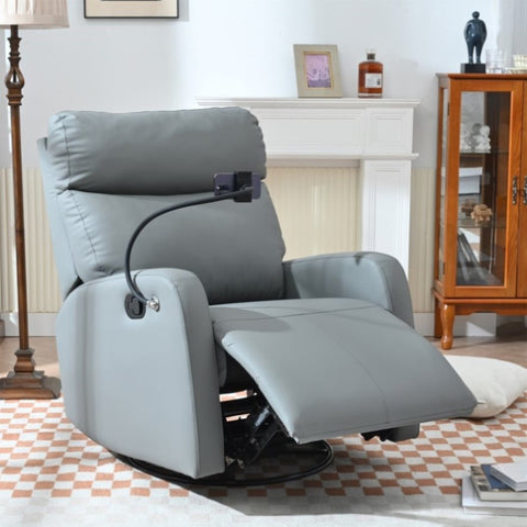 ZUN Swivel Rocker Recliner Chair,360 Degree Nursery Rocking Chair,Glider Chair,Modern Small Rocking W1028P251470