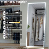 Extra Large LED Bathroom Mirror with 3 Color Aluminum Framed Wall Mirror Full Body Mirror with W708131919