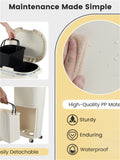 10 Gallon Kitchen Trash Can with Lid and 2 Removable Buckets,2 Compartments ,PP Material,17" 11.5" 30665338
