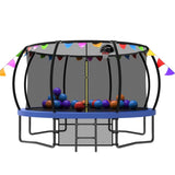 12FT Kids Trampoline with Safety Enclosure Net & Ladder, and flag parts, Outdoor W1163P234177