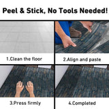 40 Pcs Peel & Stick PVC Flooring, Wood Grain Floor Stickers,Self-Adhesive And Waterproof Tile 04865506