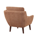 1pc Orange Color Accent Chair Cushion Seat Chenille Upholstery Comfort Style Durable Solid Wood Legs B011P315598