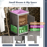 16" Bathroom Vanity Sink Combo for Small Space, Bathroom Sink Cabinet with Rectangular Ceramic N710P257402P