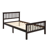 Wood Platform Bed Twin Bed with Headboard and Footboard WF191767AAP