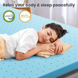 Queen Mattress Topper, 3 Inch Gel Infused Memory Foam Mattress Topper, Cooling Mattress Pad for B2716P318438