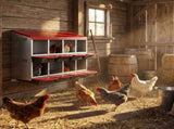Chicken Nesting Box, 8 Compartment Roll Away Nesting Box for Laying Eggs, Wall Mount Chicken Nesting 23975751