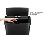 Automatic Trash Can, 13.2 Gallon Plastic Motion Sensor Garbage Bin, Black 53185894