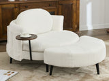 42.5" Single sofa chair,One-piece side table,With Cresent-Shaped footstool,Movable W1628P256787