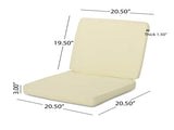 CAROLINA CLUB CHAIR CUSHION SET, BACK CUSHION AND SEAT CUSHION, CREAM, SET OF 2 N775P270212C