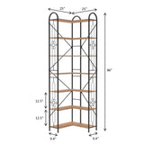 7 Shelf Bookcase, Modern High Bookcase, Thickened iron frame and thickened laminate composition, 39464465