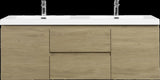 60" Floating Bathroom Vanity with Sink, Modern Wall-Mounted Bathroom Storage Vanity Cabinet with W1573P152706
