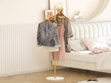 Clothing Rack, Golden Metal Freestanding Heavy Duty Clothes Rack with Marble Base, Multipurpose 70636878