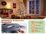 7FT Gray Pre-Lit Feather Style Christmas Tree, , 614 Branch Tips, 250 Warm White LEDs, Hinged 60552857