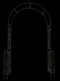 Metal Garden W55'' x H94.5'' Garden Arbor Trellis Climbing Plants Support Rose Outdoor W1586138699