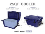 25QT Portable Cooler, Insulated Hard Cooler with Bottle Opener, Cup Holder, Forming Ruler, 5-7 Day 88719182