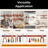 Red Magnetic Tool Organizer Strips - Carbon Steel Construction, Ideal for Clutter-Free 03086117