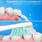 ZUN Flossing Toothbrush, Electric Toothbrush with Flosser, Sonic Toothbrush with Flosser,5 76052917