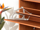 Narrow Shoe Cabinet with 2 Flip Drawers, Slim Freestanding Shoe Storage Cabinet with Adjustable 46507125