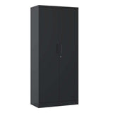 ZUN 72"H Metal Garage Storage Cabinet, Black Tool Steel Locking Cabinet with Doors and 4 Shelves, Tall 74034896